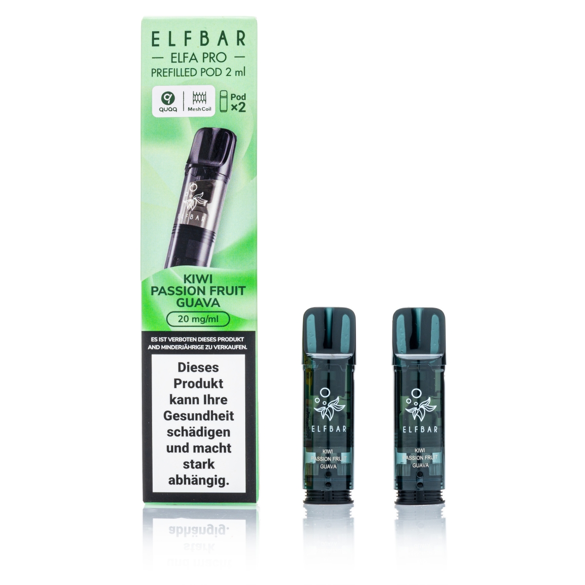 ELFBAR ELFA Pro - Kiwi Passionfruit Guava - 2ml Pods / 20mg / 2 Stück