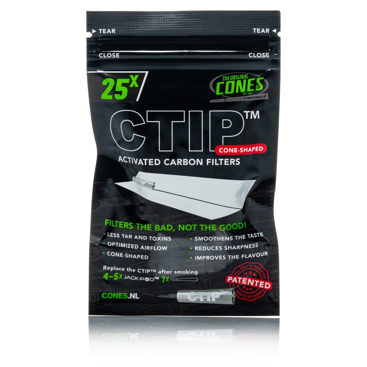 CTIP Aktivkohlefilter konisch - 25 Stück