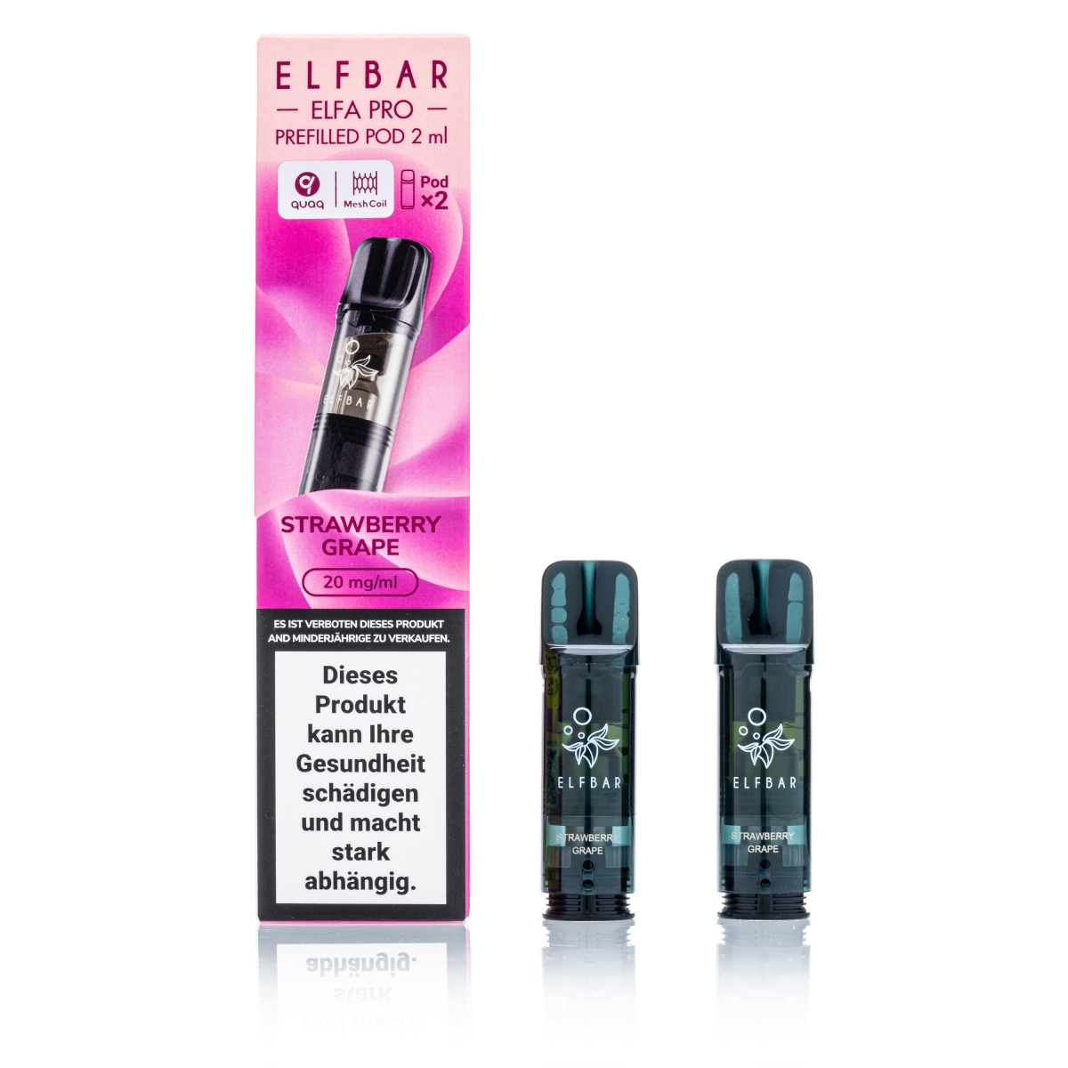 ELFBAR ELFA Pro - Strawberry Grape - 2ml Pods / 20mg / 2 Stück