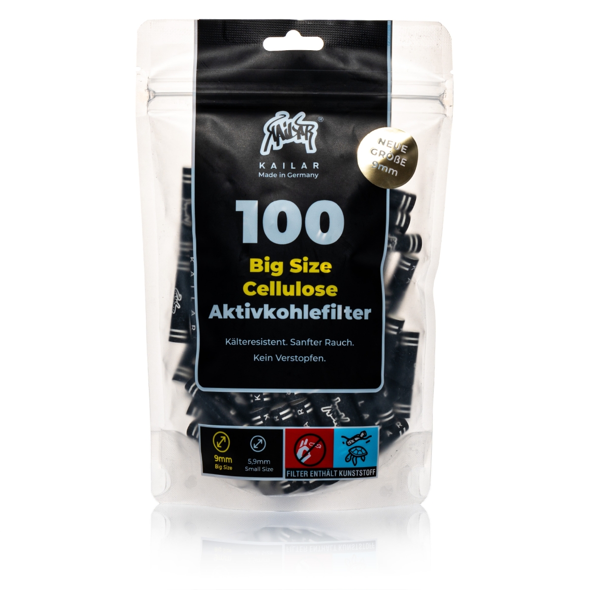 Kailar - BIG Size 9mm - Black - 100 Stück