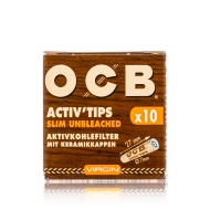 OCB Filter Slim Activ Tips Unbleached Aktivkohle 7mm