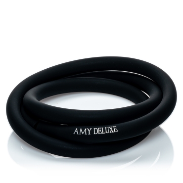 Amy Silikonschlauch Schwarz matt mit Logo