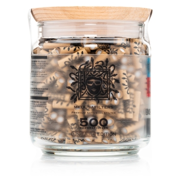 Medusa Aktivkohlefilter organic Glas 500 Stück