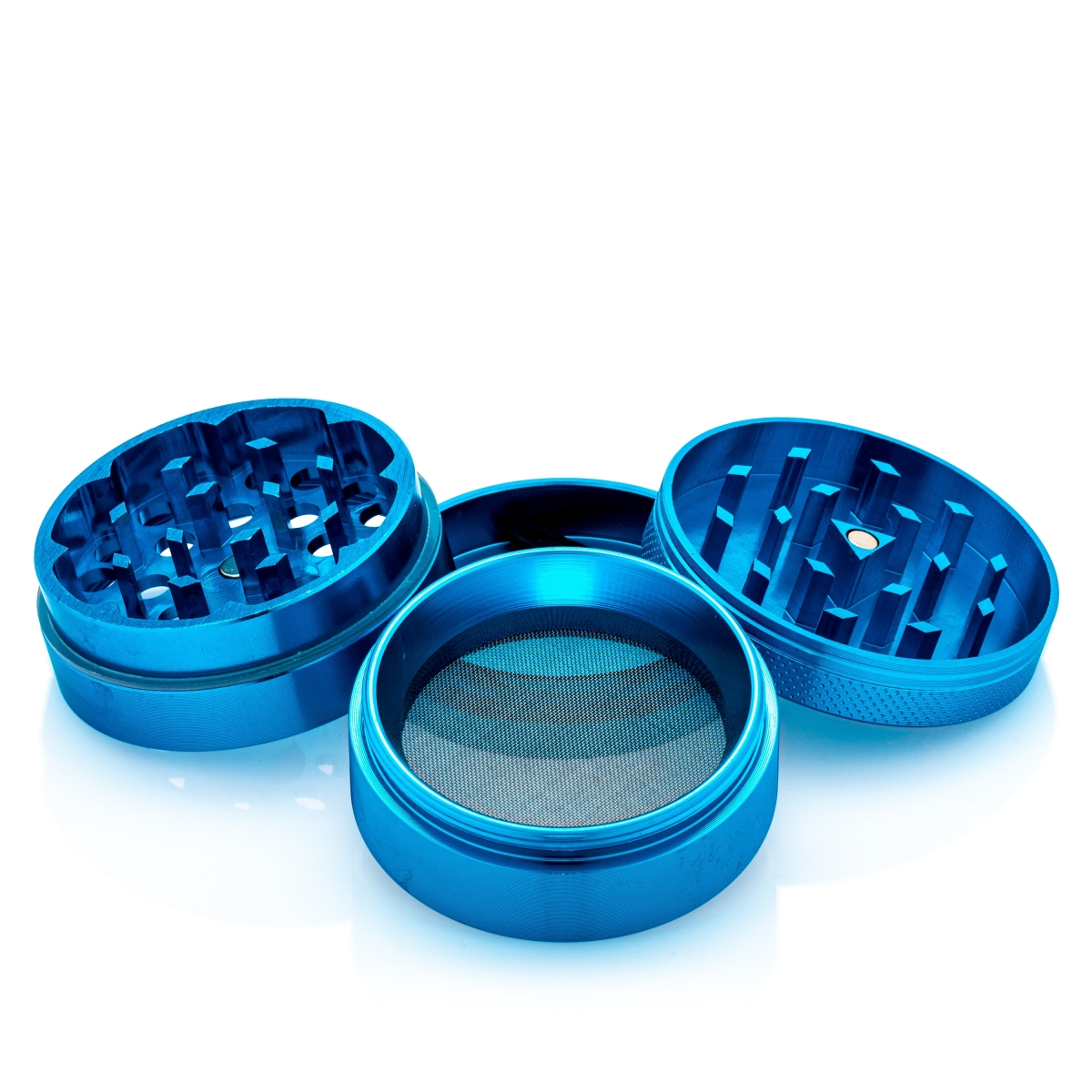 Black Leaf Alu-Mühle 4-tlg. - 50mm - Hellblau