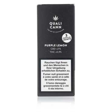 Qualicann - Pre Rolled Joints Purple Lemon 3 Stk.