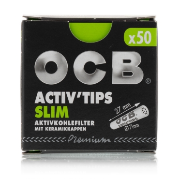 OCB Filter Slim Activ Tips Aktivkohle 7mm 50 Stk.