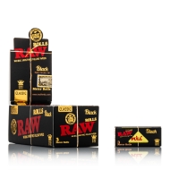 Raw Rolls Black 3m Box (12)