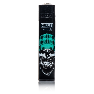 Clipper Feuerzeug - Skulls Heads 1 - 3/4