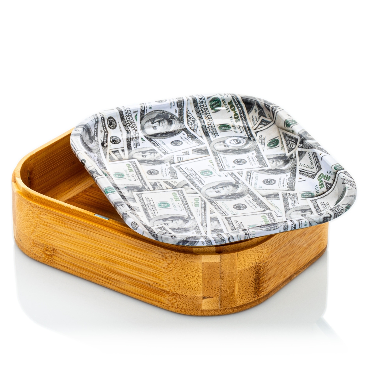 Heisenberg Cache Box mit Rolling Tray 18x14 cm - Dollar