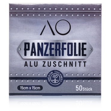 AO - Panzerfolie Alu - 15 x 15cm