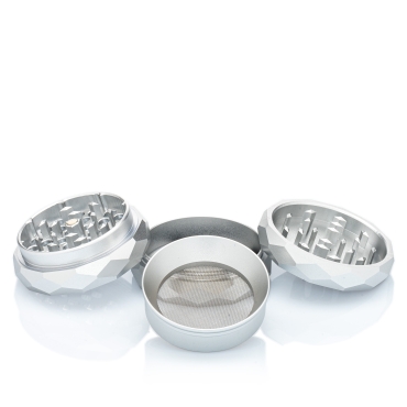 NV - Pyramid Grinder - 4-teilig D:63mm - Silber