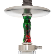 INVI - Vertex Handcut Edelstahl Shisha - Grün / Rot