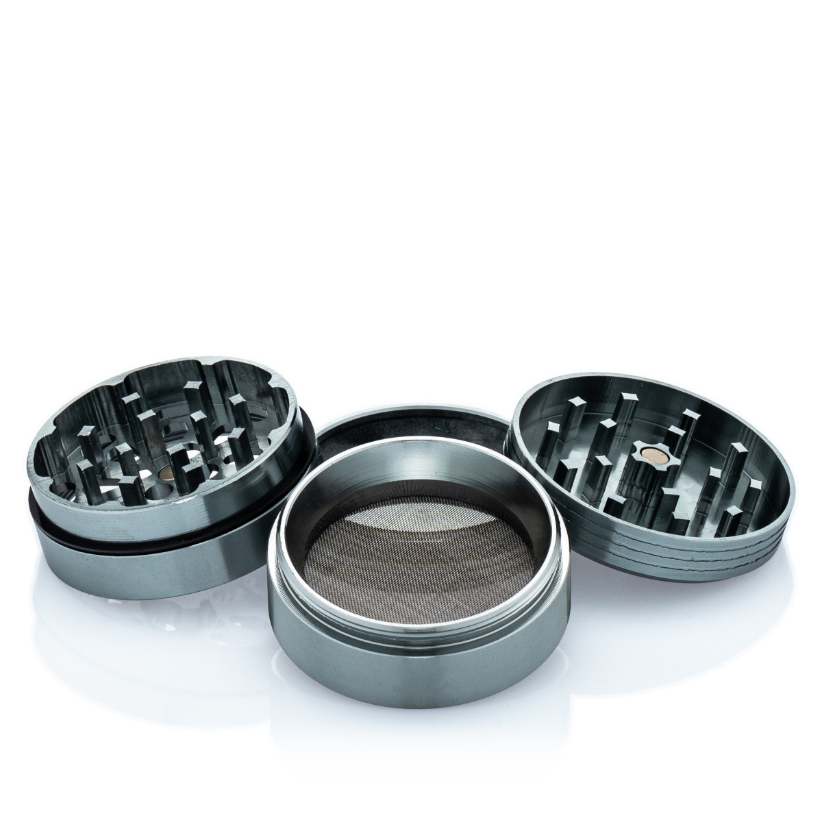 Black Leaf Matrix Grinder 4-tlg. Grau D: 50/47mm H: 37mm