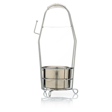 AO - Kohlekorb Gross -  Chrom