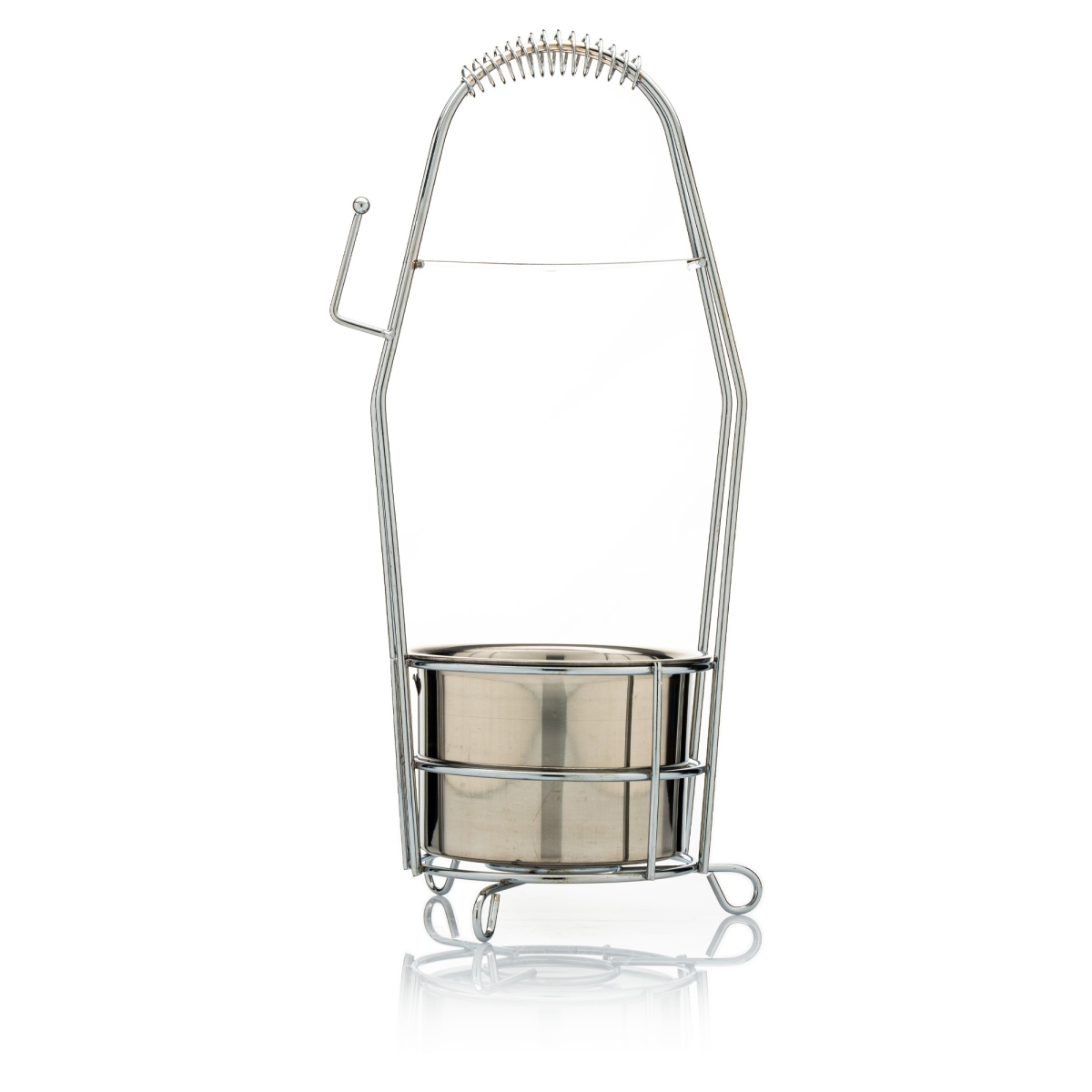 AO - Kohlekorb Gross -  Chrom