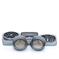 Steezy 4+1 Grinder - 63mm - Cool Silver