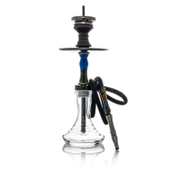 INVI - Vertex Handcut Edelstahl Shisha - Gun Metal Wood Edition - Blau / Grün