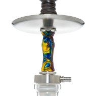 INVI - Vertex Handcut Edelstahl Shisha - Blau / Gelb / Lila