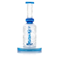 Etched Double Dragon Bong - 23cm / 14mm F Colors Vary