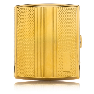 Zigarettenetui Gold gemustert mit Bügel