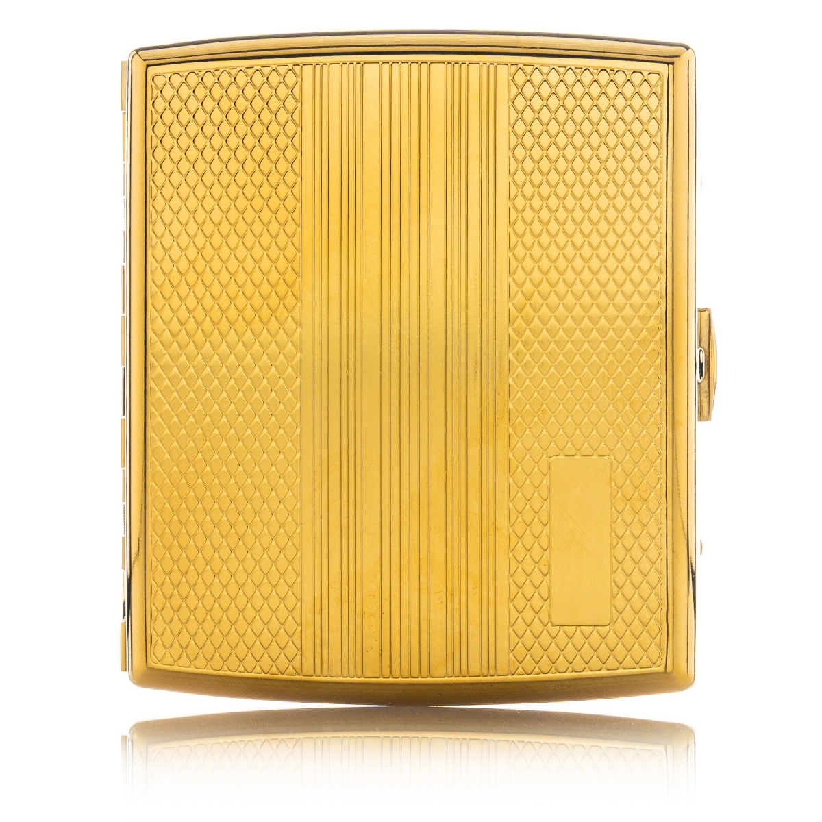 Zigarettenetui Gold gemustert mit Bügel