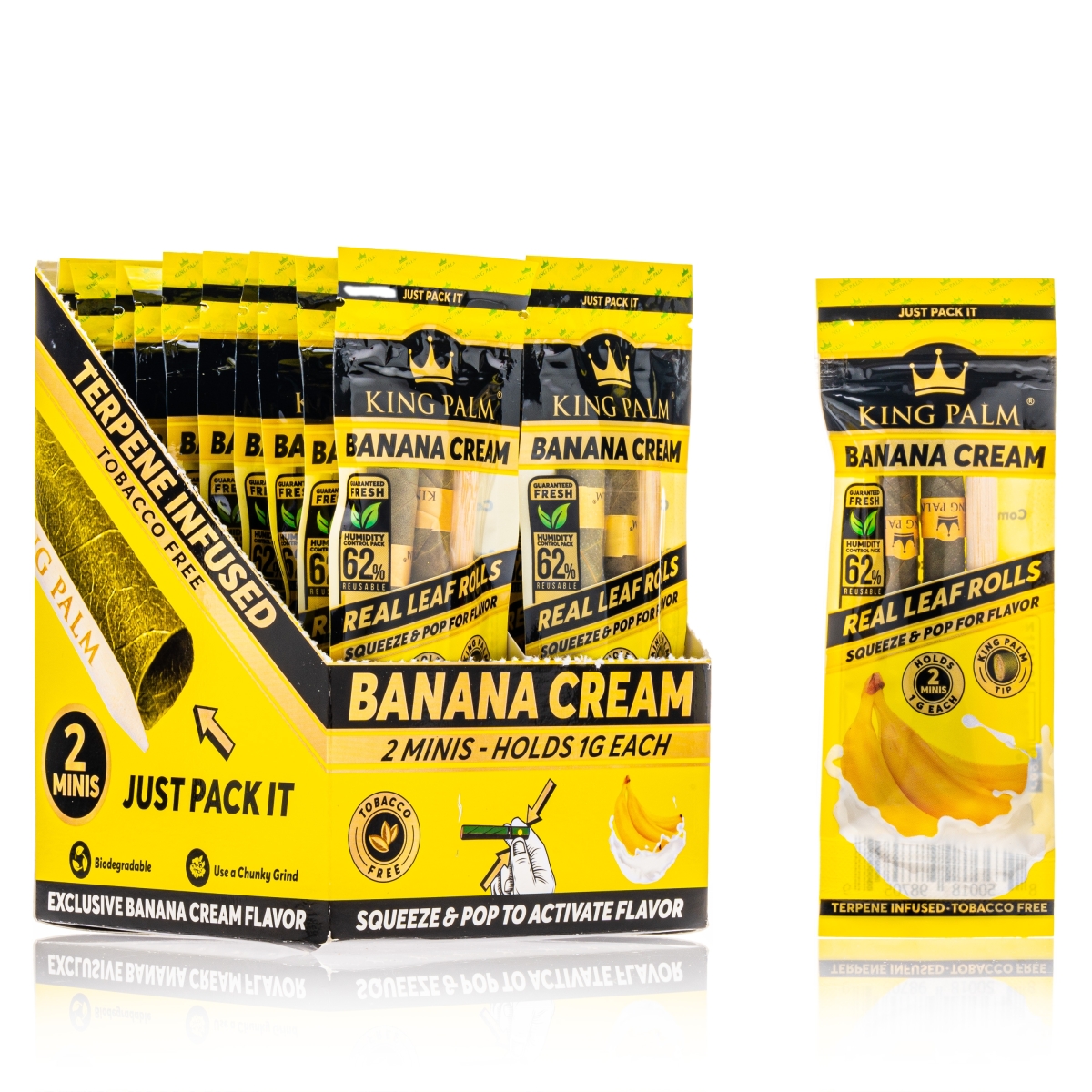 King Palm Wraps - 2 x Mini - Banana Cream Box 20