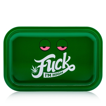 Metal Rolling Tray - F*ck I'm High - 28.5 x 18.5cm