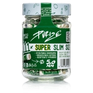 Purize - Super Slim Aktivkohlefilter - Glas Weiss (111 Stück)