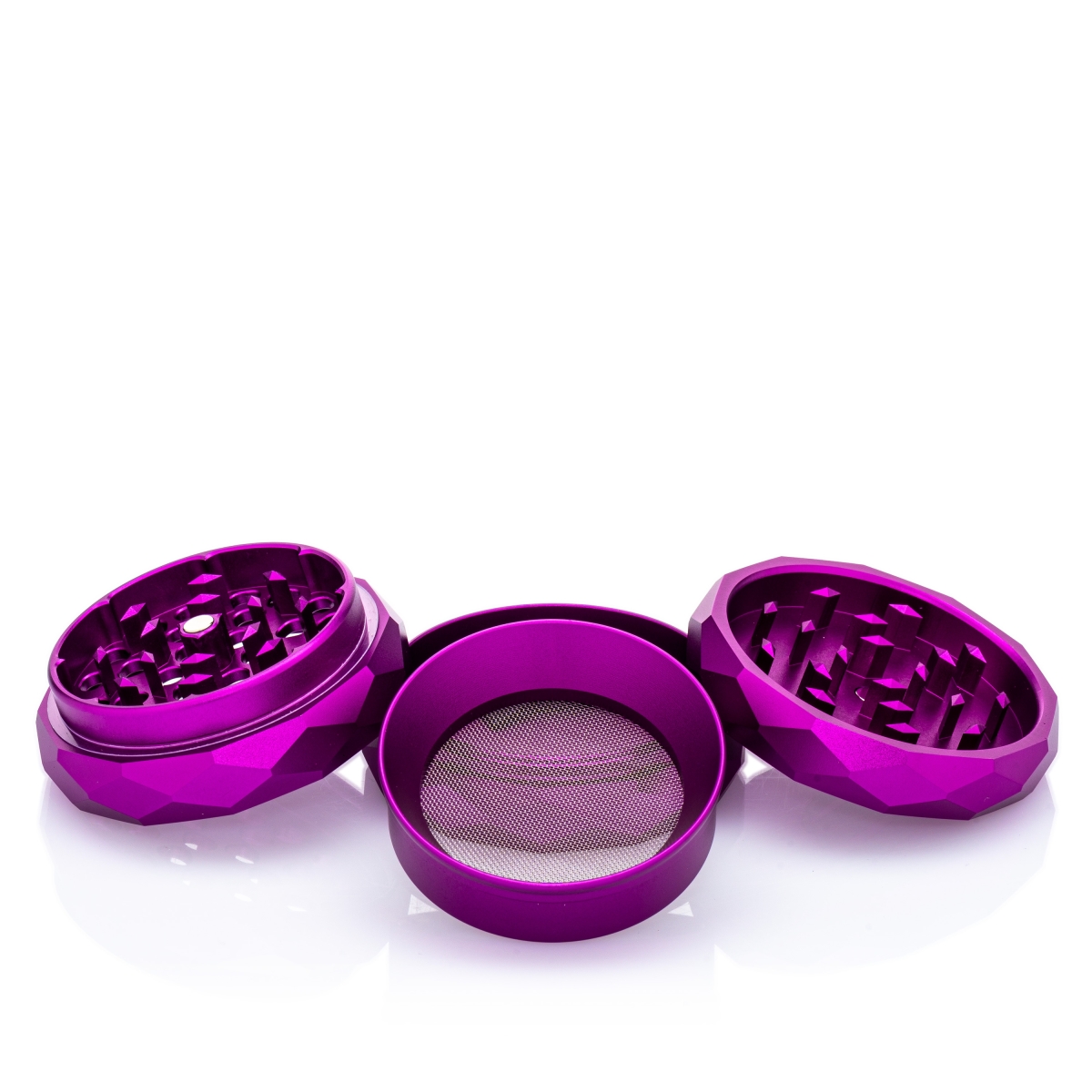 NV - Pyramid Grinder - 4-teilig D:63mm - Violett