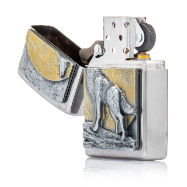 Zippo Wolf at Moonlight