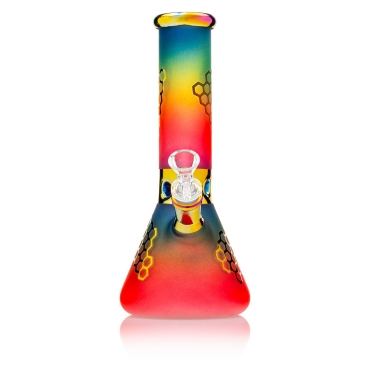 Rainbow Honeycomb - Beaker Bong - 14mm F