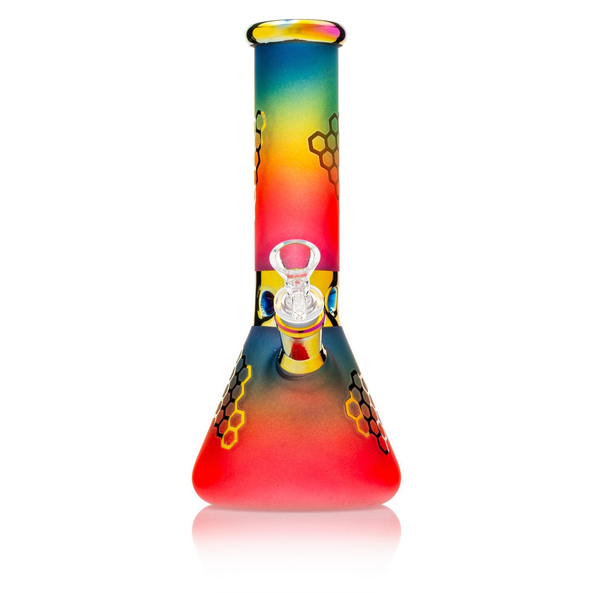 Rainbow Honeycomb - Beaker Bong - 14mm F