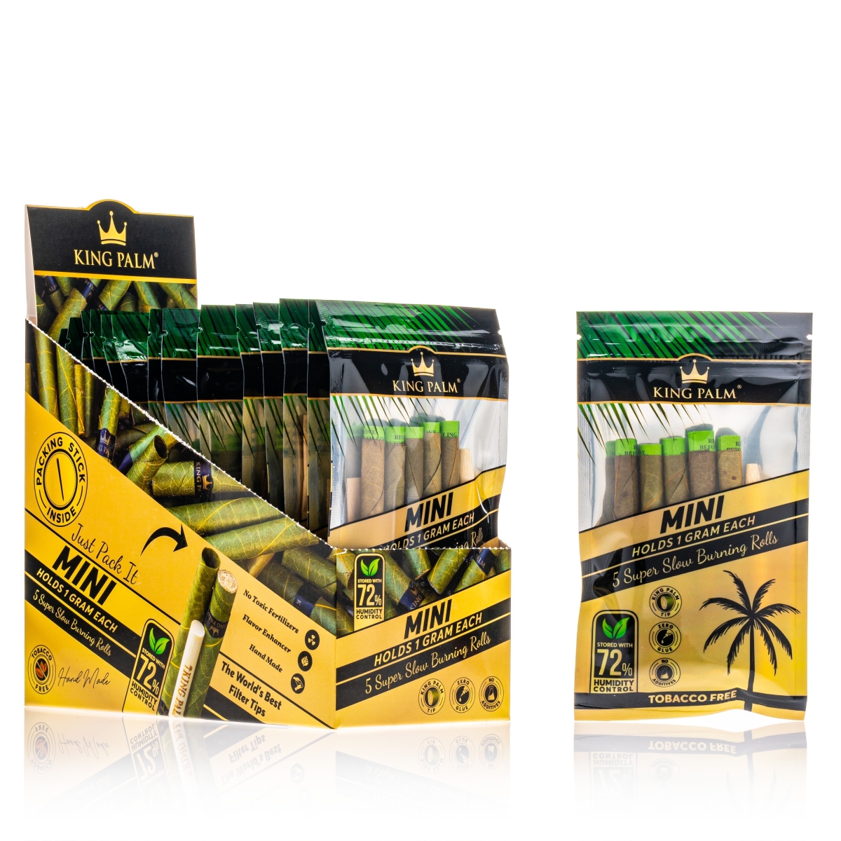 King Palm Wrap - 5 x Mini - Natural - Box
