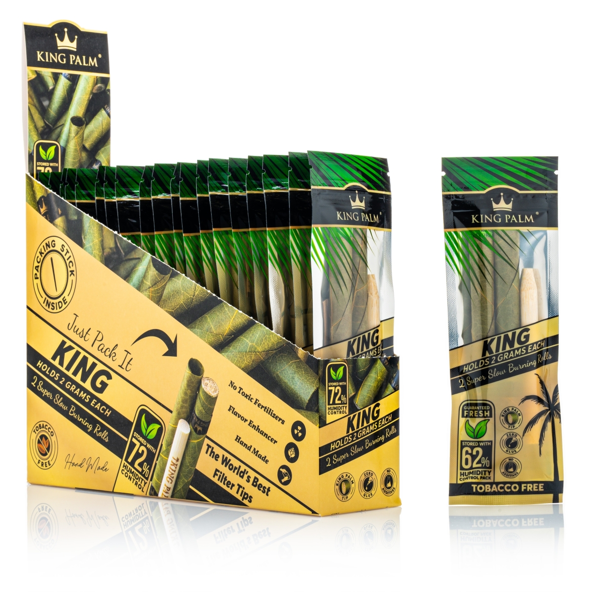 King Palm Wraps - 2 x King Size - Natural Box 20