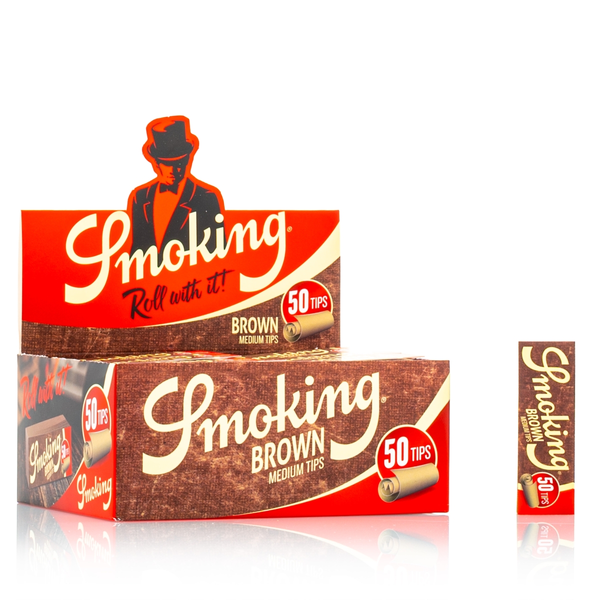 Smoking Brown Filter Tips Box (50)