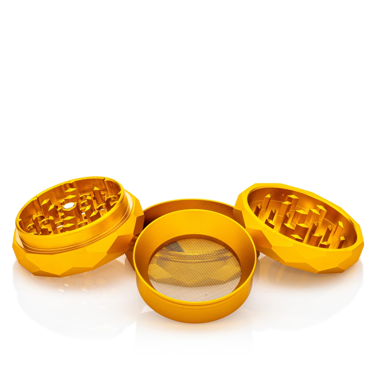 NV - Pyramid Grinder - 4-teilig D:63mm - Gold