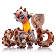 Glasbong Oktopus - rot