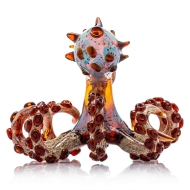 Glasbong Oktopus - rot