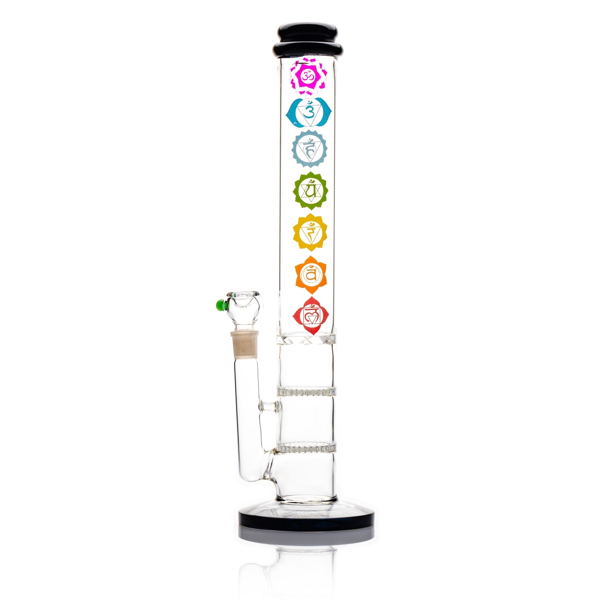 Chakra Straight Tube Bong - 43cm / 18mm F Colors Vary