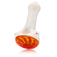 Psychedelic Galaxy Wasp Nest Glas Pfeife - 12cm / Weiss