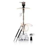 Amir's Luxury Hookahs - 302 3D Skull - Transparent / Edelstahl