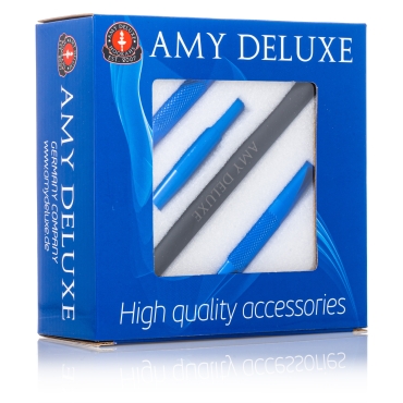 Amy Deluxe Alu-Mundstück mit Silikonschlauch box blau
