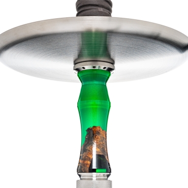 INVI - Recursion Handcut Edelstahl Shisha - Grün / Grau