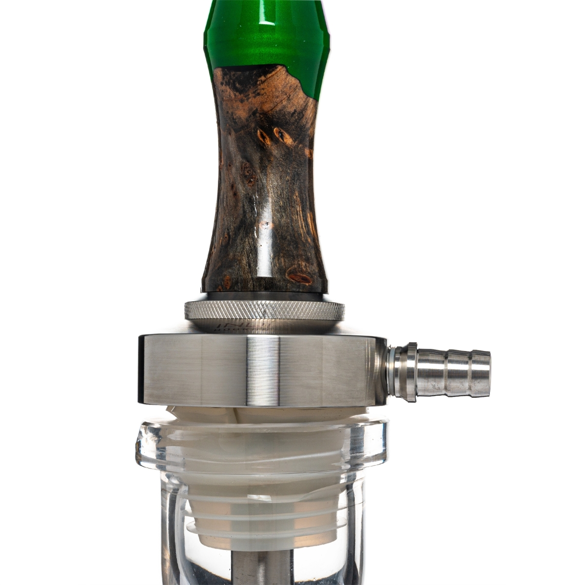 INVI - Recursion Handcut Edelstahl Shisha - Grün / Grau