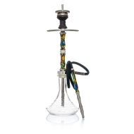 INVI - Recursion Handcut Edelstahl Shisha - Blau / Gelb / Lila