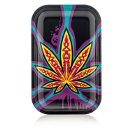 Rolling Tray Neon Leaves