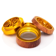 Black Leaf  - THC Alu-/Holzgrinder 4-teilig