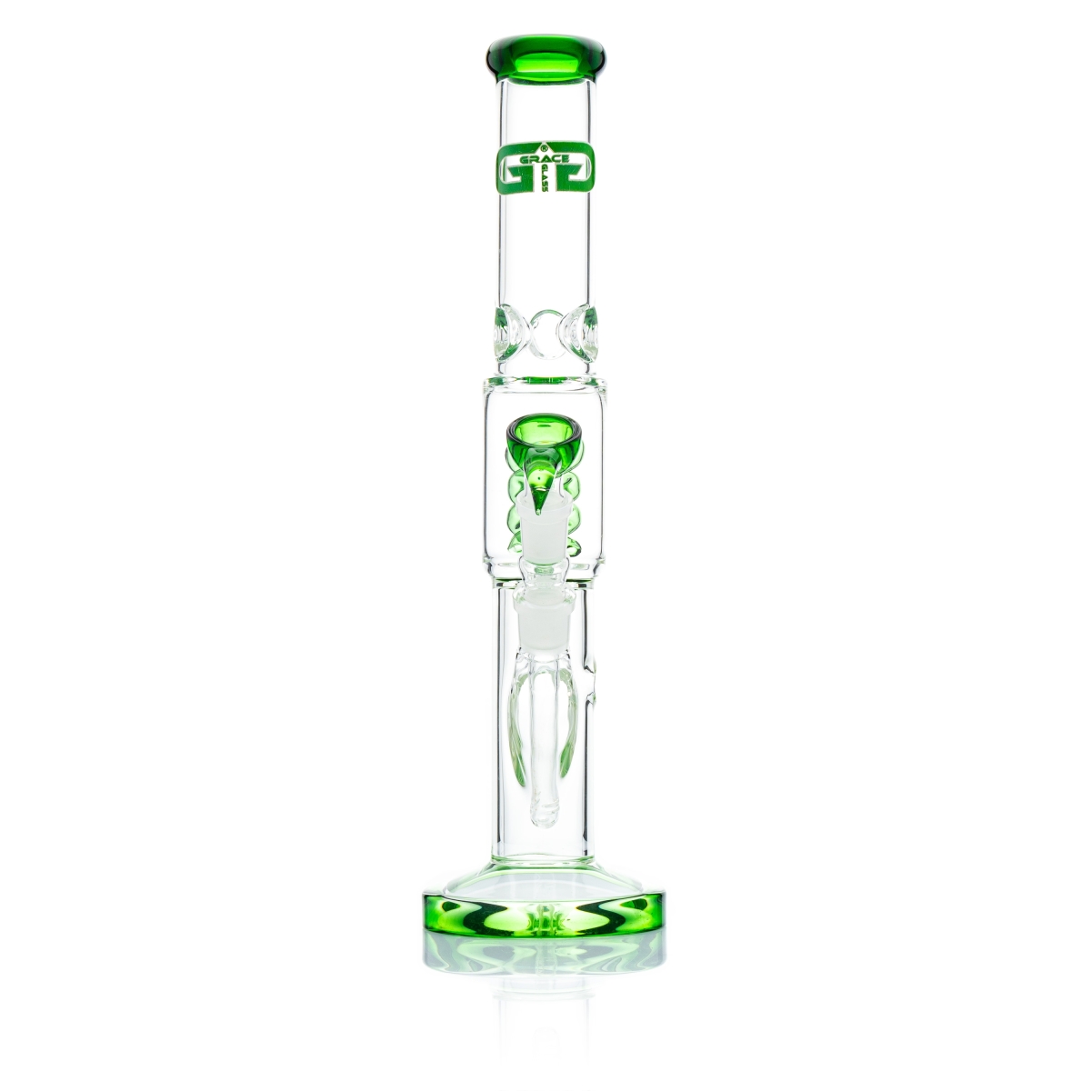 Grace Glass | Green Cane H:37cm D:55/45mm