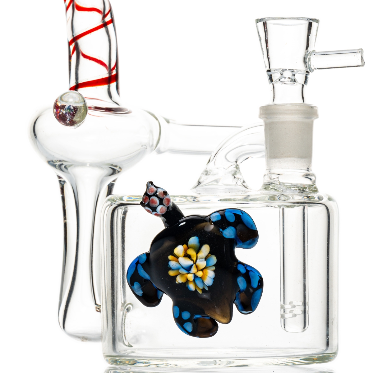 Sunbathing Sea Turtle - Recycler Bong - 14mm F