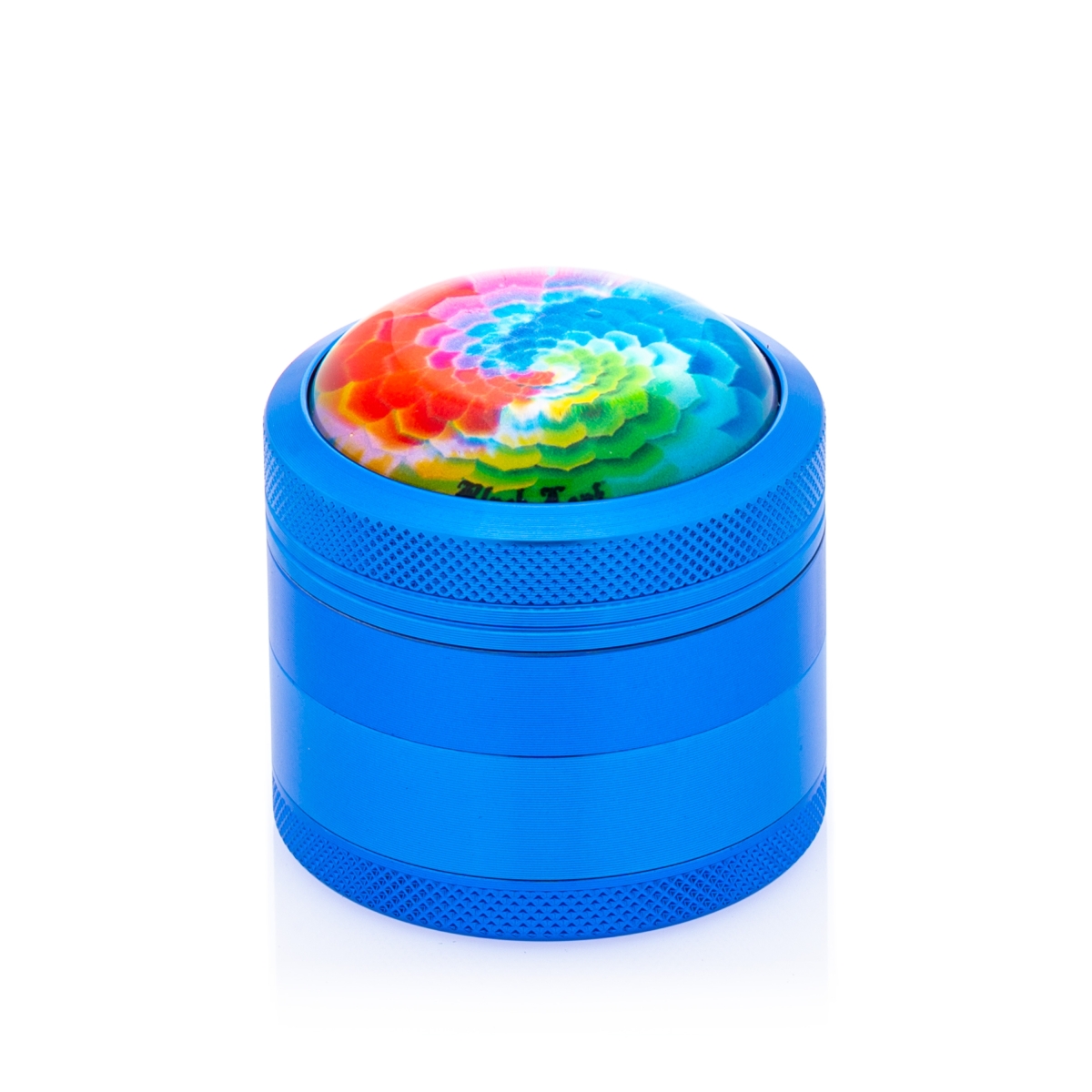 Black Leaf Mandala Alu-Grinder 4-teilig blau